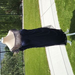 XSCAPE Navy Beaded Dress
